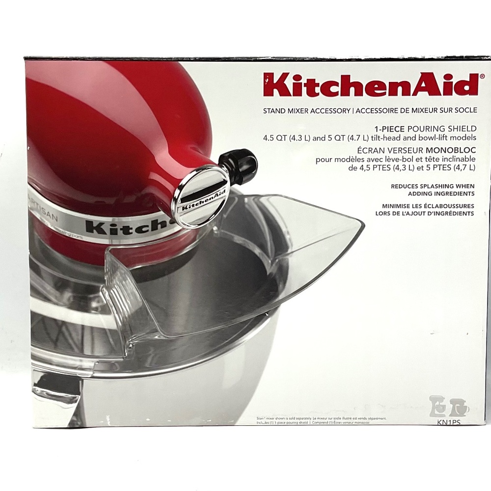 Kitchen Aid  Pouring Shield #KN1PS.  One piece for 4.5 quart  NEW